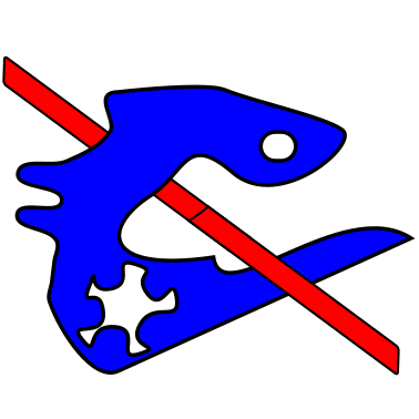 Blue Fish and Red ski