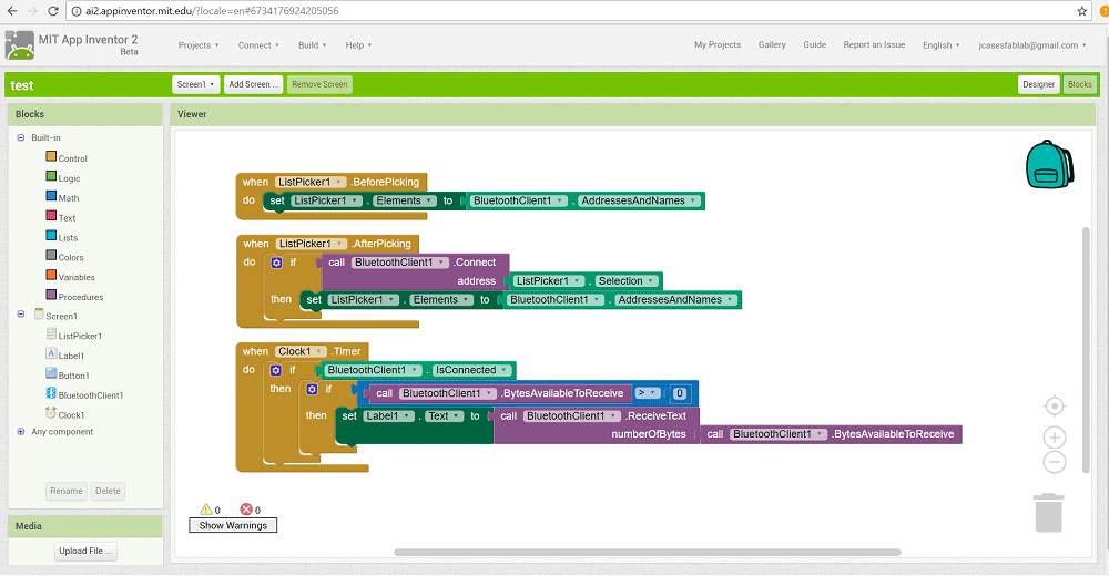 Blocks App Inventor