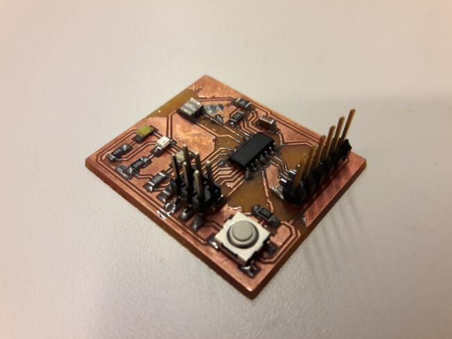 PCB after soldering all components