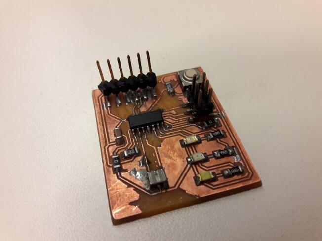 PCB after soldering all components