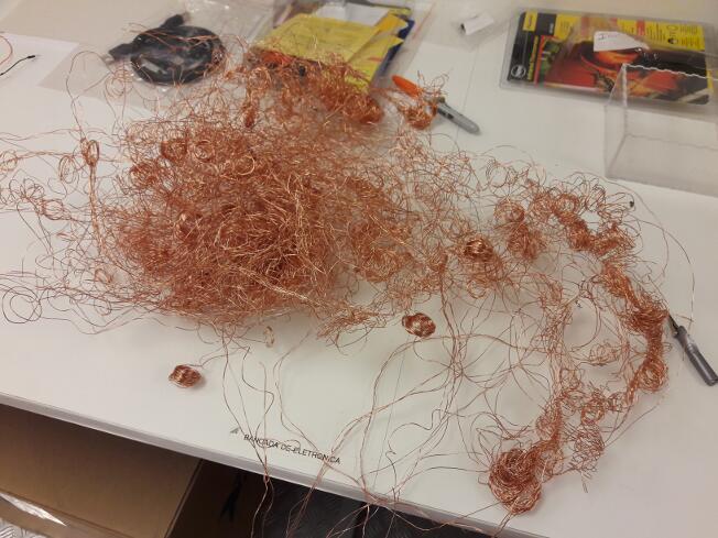 Tangled unwound wire