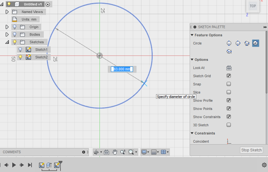 Drawing a circle